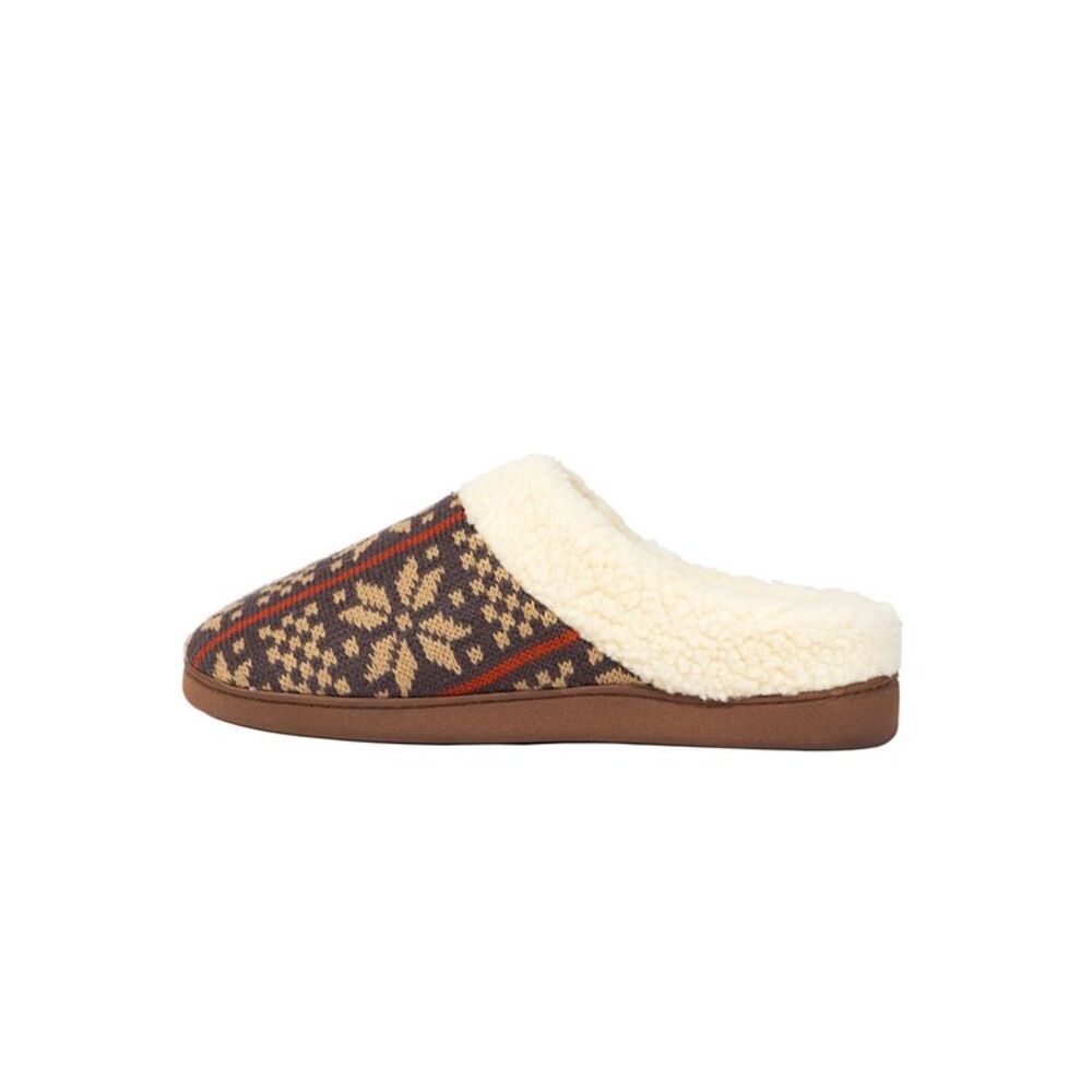 DEER STAGS Mens Brown Cushioned Lodge Round Toe Slip On Slippers Shoes 10